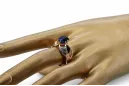 Sapphire Original Vintage 14K Rose Gold Ring Vintage vrc135r